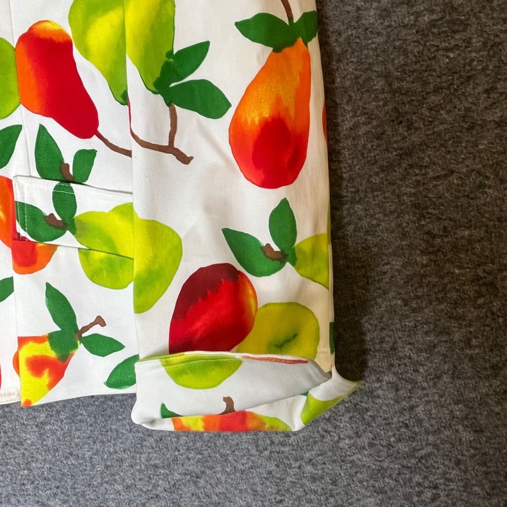 Harve Benard Pear Print Blazer Womens 12 Fruitcore Kitschy Pop Art Eclectic - Picture 7 of 15